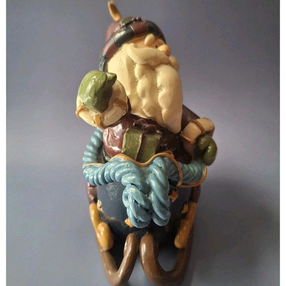 Santa Claus St Nicholas Sleigh Christmas Figurine Tree Gifts Resin 6